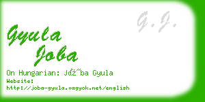 gyula joba business card